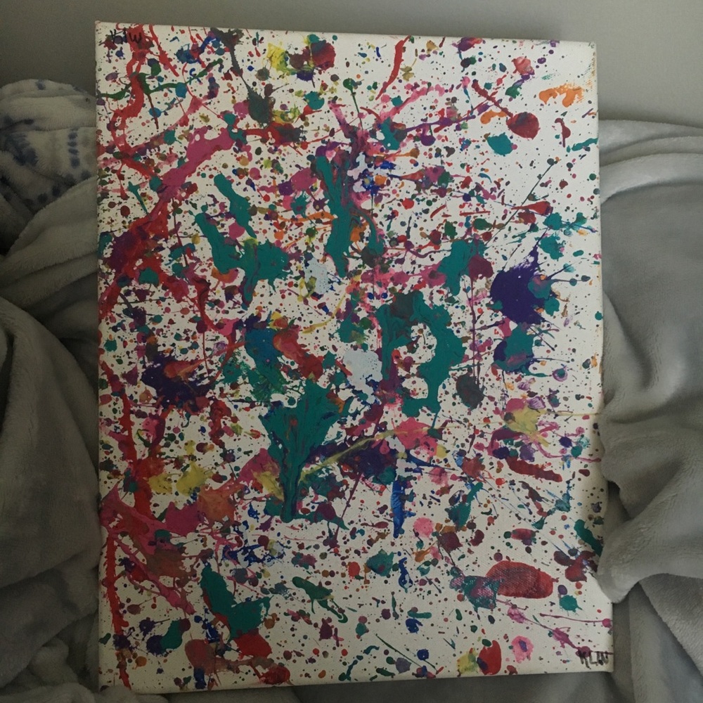 splatter paint canvas